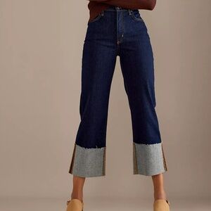 Anthropologie Pilcro The Scotty Cuffed High-Rise Straight-Leg Jeans 25 Casual